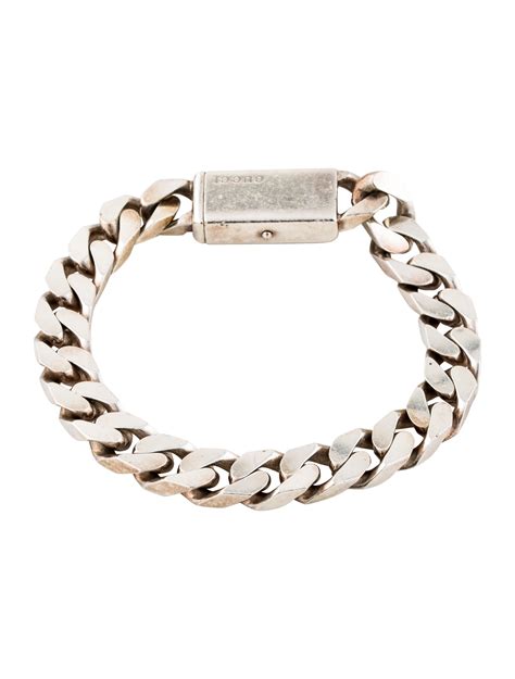 gucci link bracelet silver.